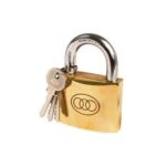 TRI-CIRCLE 266 Brass Rectangular Padlock